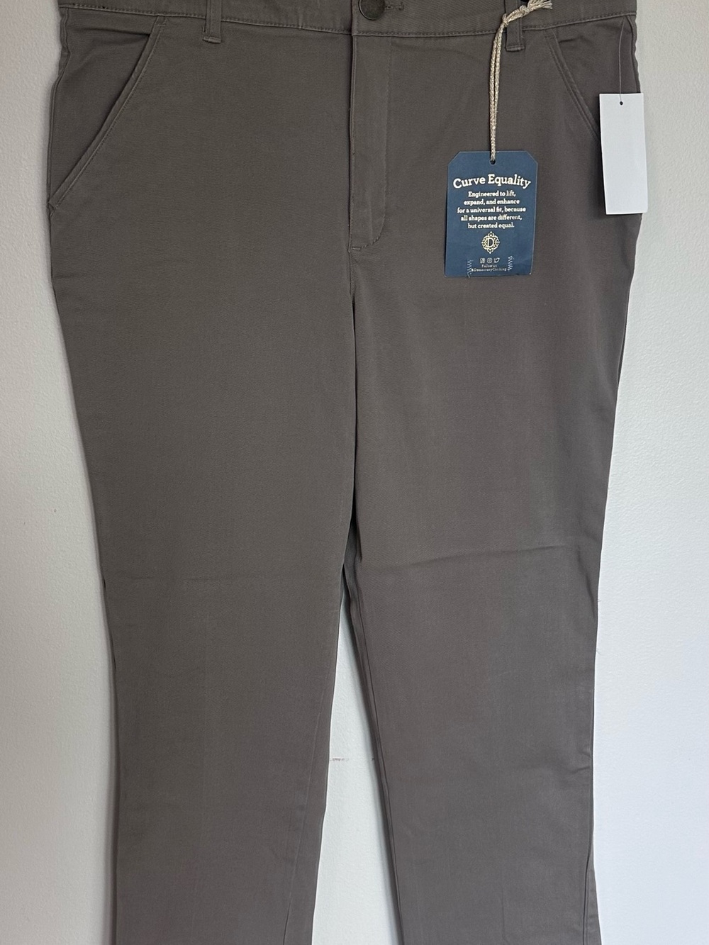 Democracy Taupe High-Rise Trousers